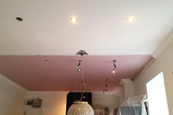 Ceiling boards installed