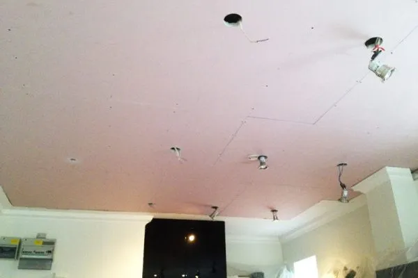 Ceiling boards installed