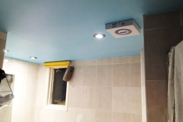 Bathroom lighting installed