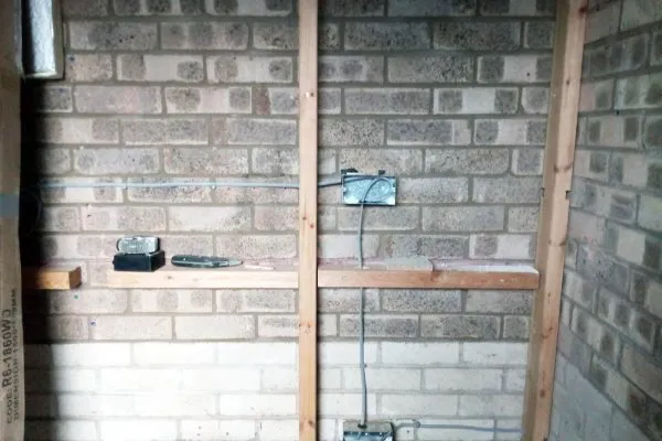 Garage - Electrical wiring first fix