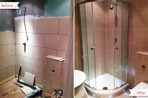 Shower tiling - Hackney