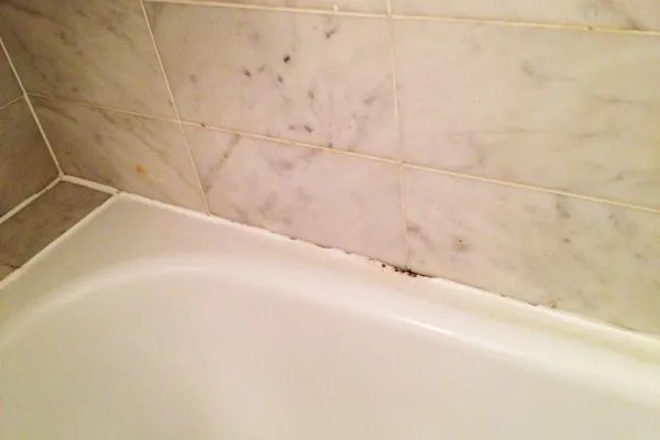 Removing mouldy silicone